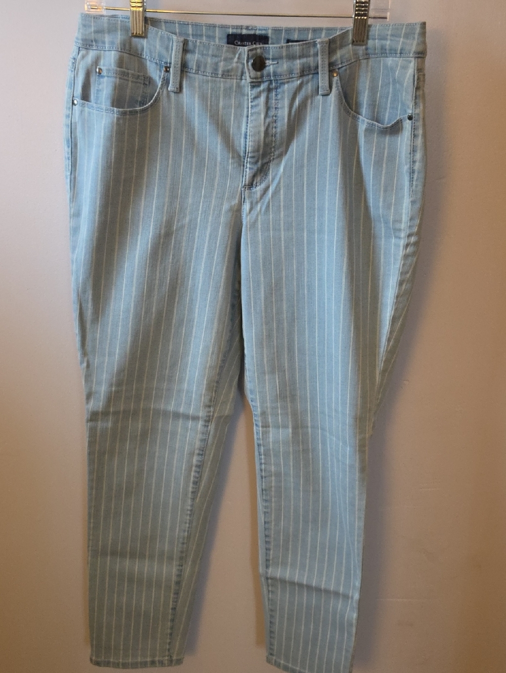 Charter Club Light Blue Pinstripe Jeans